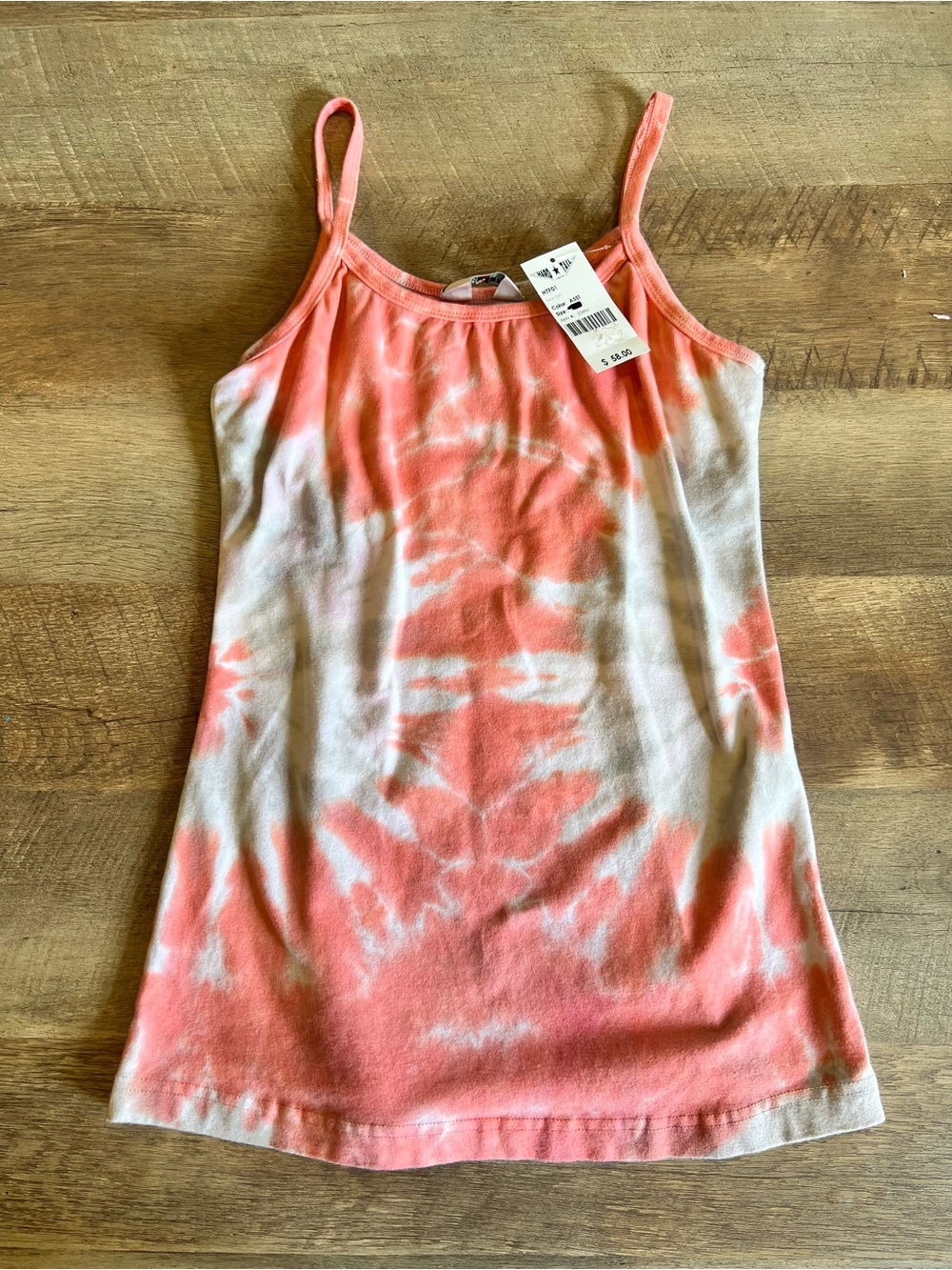 Hard Tail Women's Coral Tie-Dye Spaghetti Strap Tank Top